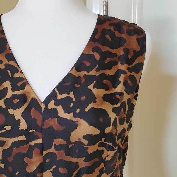 Alfani Silk Leopard Print Dress - Picture 4 of 8